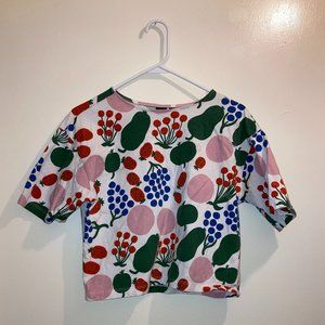 UNIQLO x Marimekko Fruit Patterned Box Cut Top Size XXS